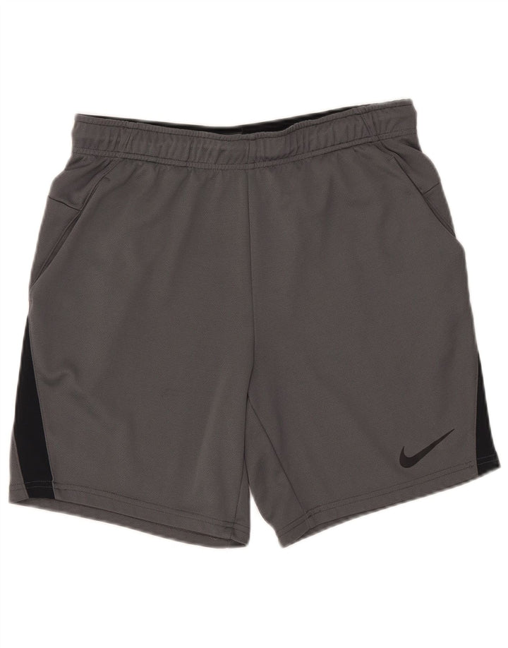 Pantalones cortos deportivos Nike Dri Fit para hombre Poliéster color block gris medio