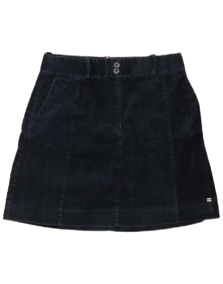Tommy Hilfiger Falda de pana para mujer US 8 Mediana W28 Azul marino Algodón