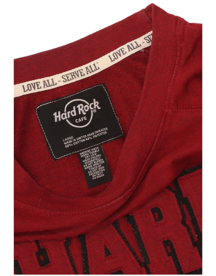HARD ROCK CAFE Sudadera con gráfico de Praga para mujer, talla 40, talla grande, color rojo