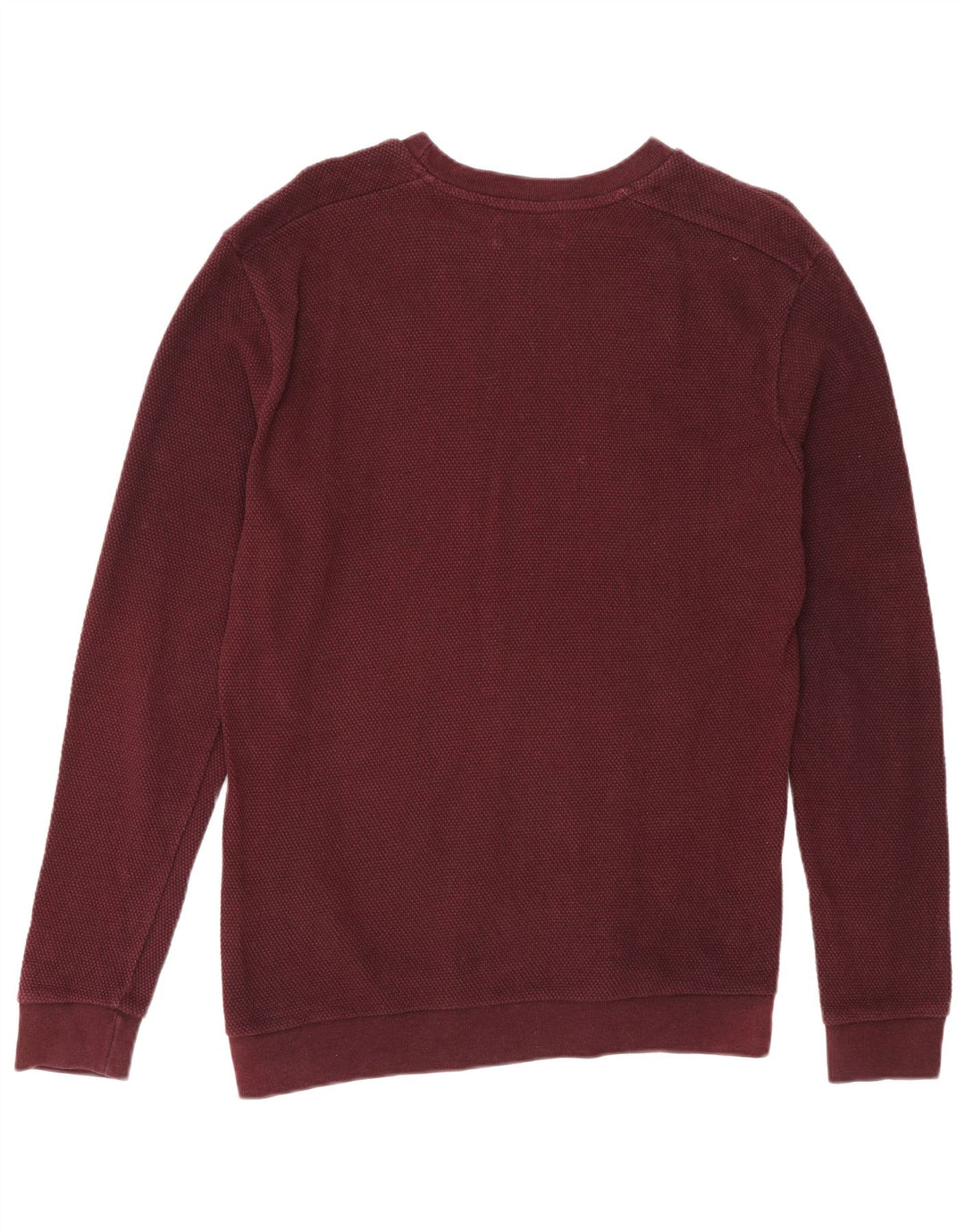 Zara Hombre Sudadera Jumper Medium Burdeos Algodón