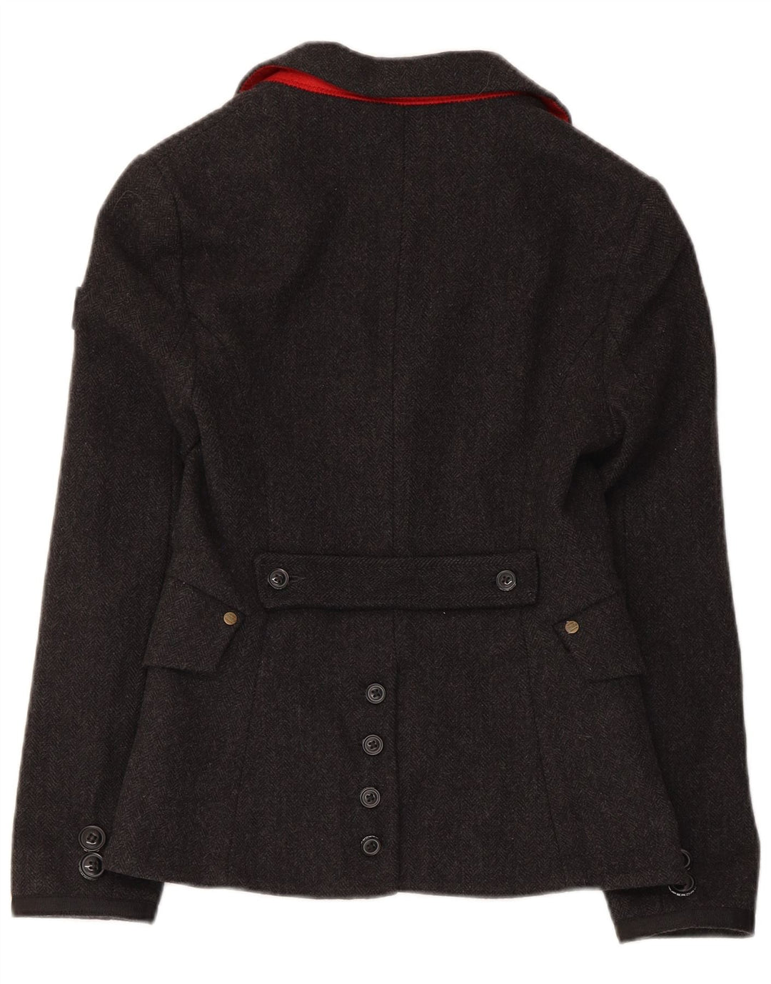 Superdry Chaqueta tipo blazer de 2 botones para mujer UK 6 XS Lana gris