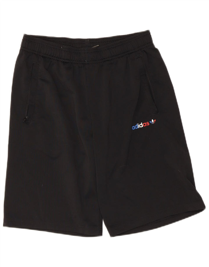 ADIDAS Boys Sport Shorts 13-14 Years  Black Polyester