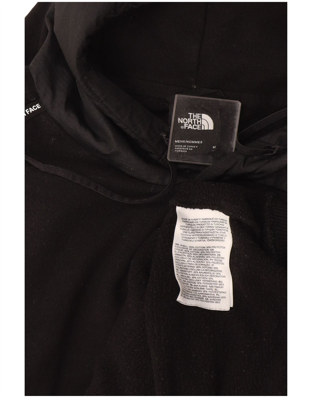 The North Face Jersey con capucha para hombre, talla mediana, algodón negro