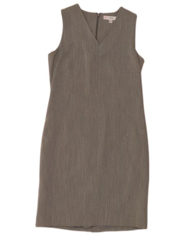 Next Vestido tubo sin mangas para mujer UK 8 Small Grey Cupro