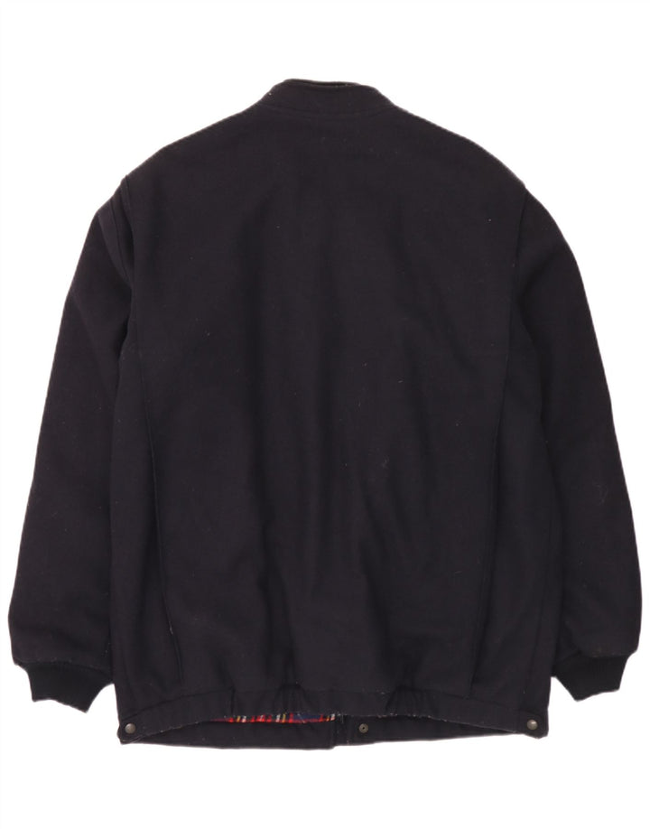 Wrangler Abrigo cortavientos para hombre UK 42 XL Lana azul marino
