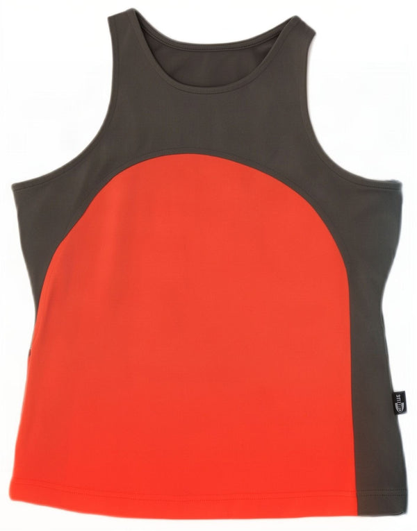 Adidas Camiseta corta Climalite para niña 15-16 años Gris Colorblock Poliamida