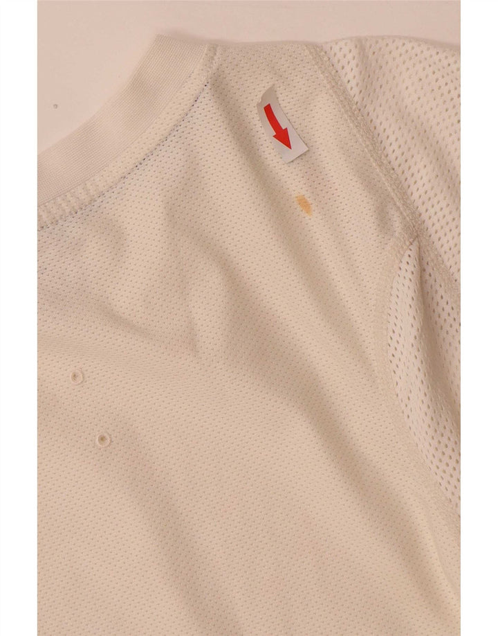 Nike - Camiseta sin mangas para hombre, talla pequeña, poliéster blanco