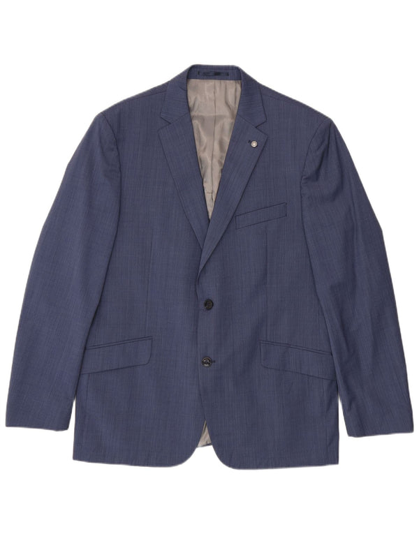 Engbers Chaqueta tipo blazer de 2 botones para hombre IT 54 2XL Poliéster azul