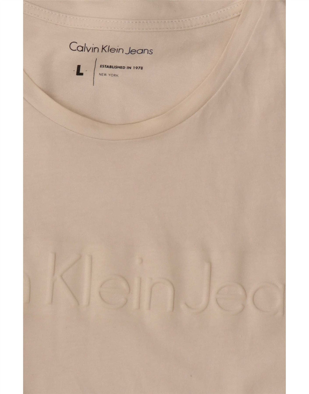 Calvin Klein Jeans - Camiseta gráfica para hombre, talla grande, color blanco