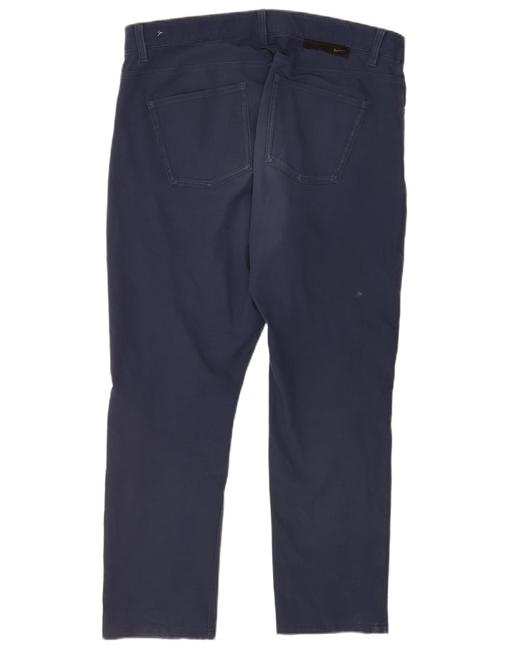 Pantalón casual recto Nike para hombre W36 L27 Poliéster azul marino