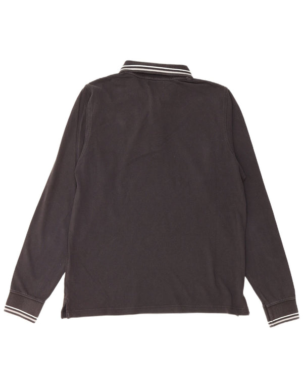 Kappa Polo Hombre Grande Algodón Negro