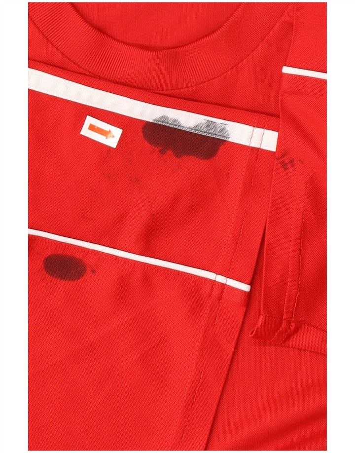 ADIDAS Camiseta gráfica Climalite para hombre Top XL Poliéster rojo