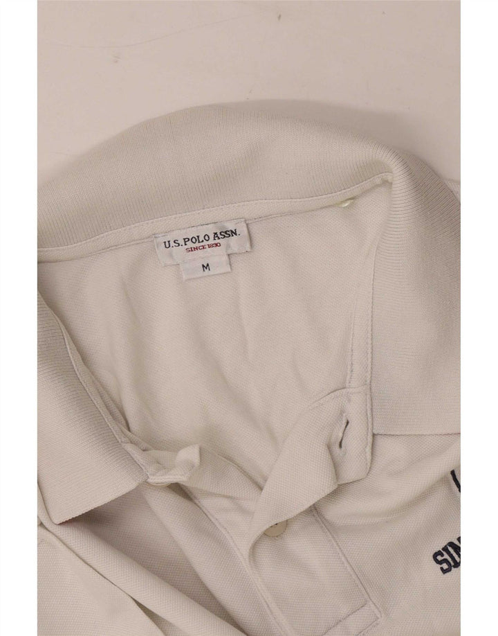 Asociación de Polo de EE. UU. Camisa Estampada Blanca Mediana Hombre