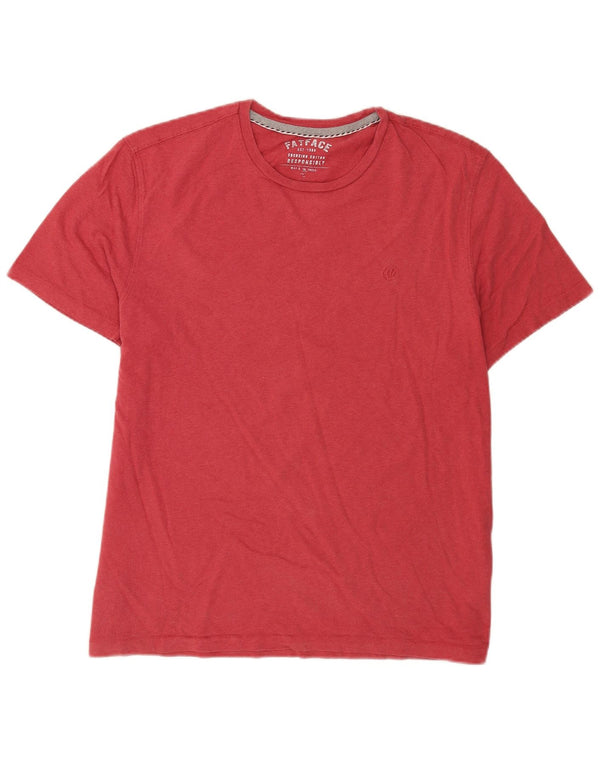Camiseta para hombre Fat Face Top grande de algodón rosa