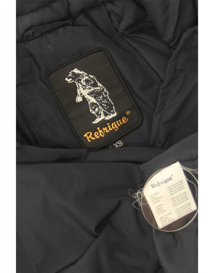 Refrigue Parka con capucha para mujer UK 6 XS Azul marino Poliéster