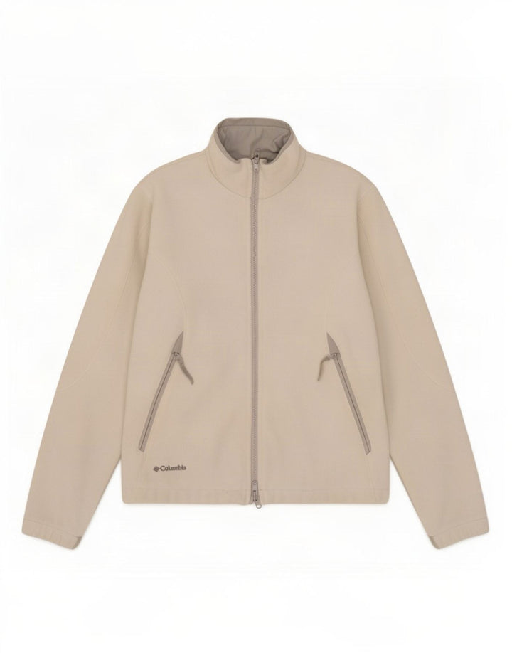 Columbia - Chaqueta polar para mujer (talla 40), color blanco, poliéster