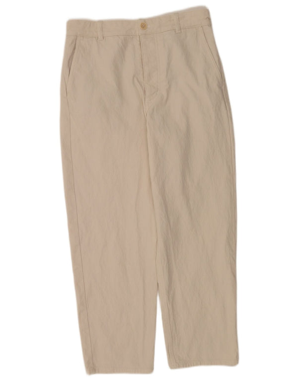 Cos Pantalones chinos de cintura alta para mujer EU 34 XS W28 L24 Algodón beige