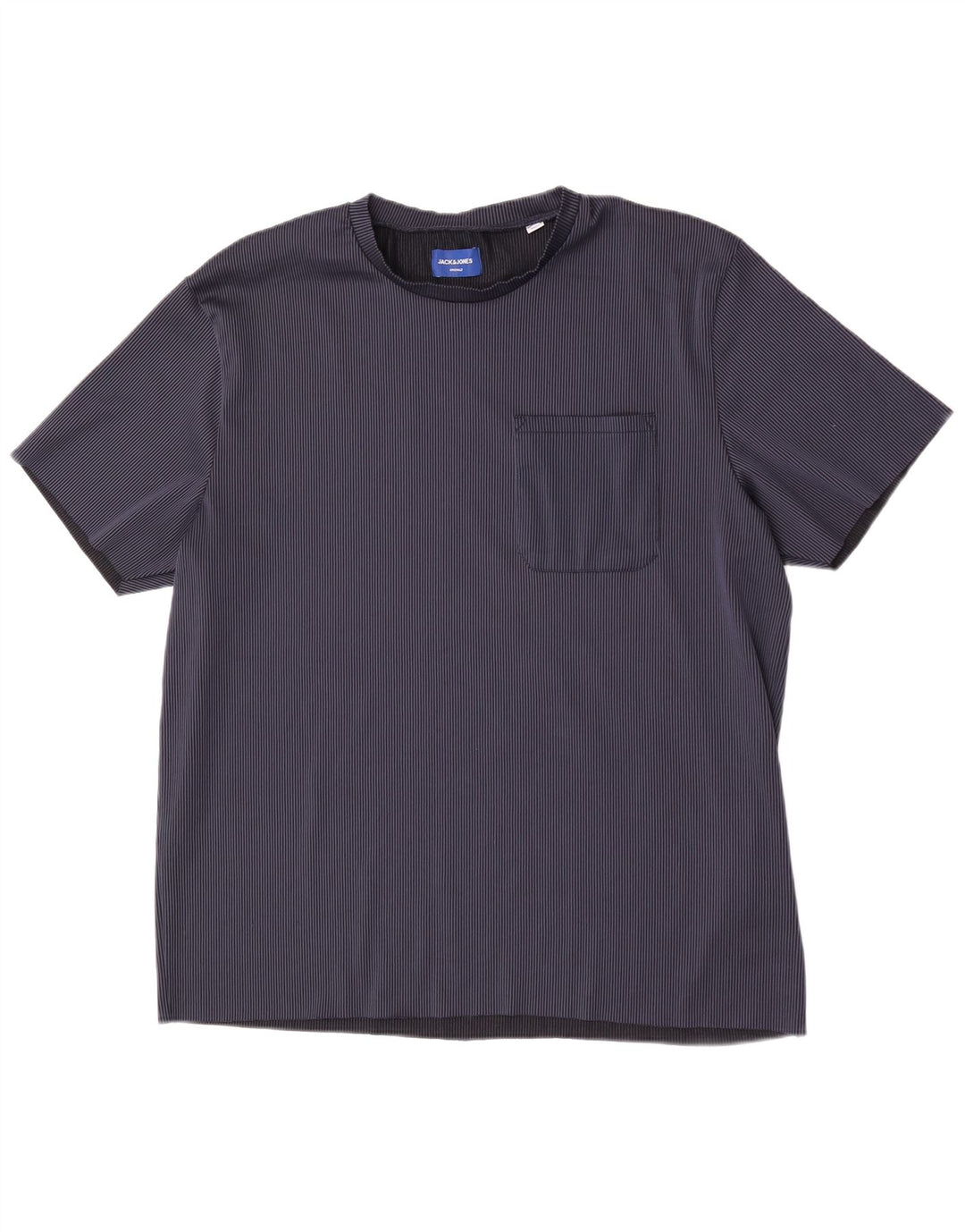 Jack & Jones Camiseta Hombre Top 2XL Azul Marino Rayas Poliéster
