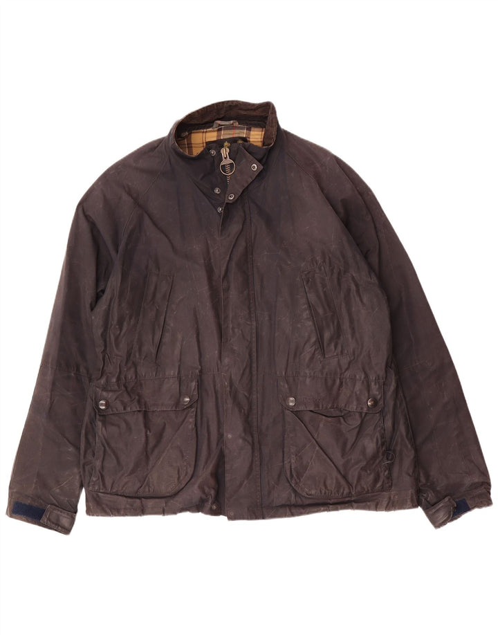 Barbour Chaqueta de algodón encerado para hombre UK 44 2XL Azul marino
