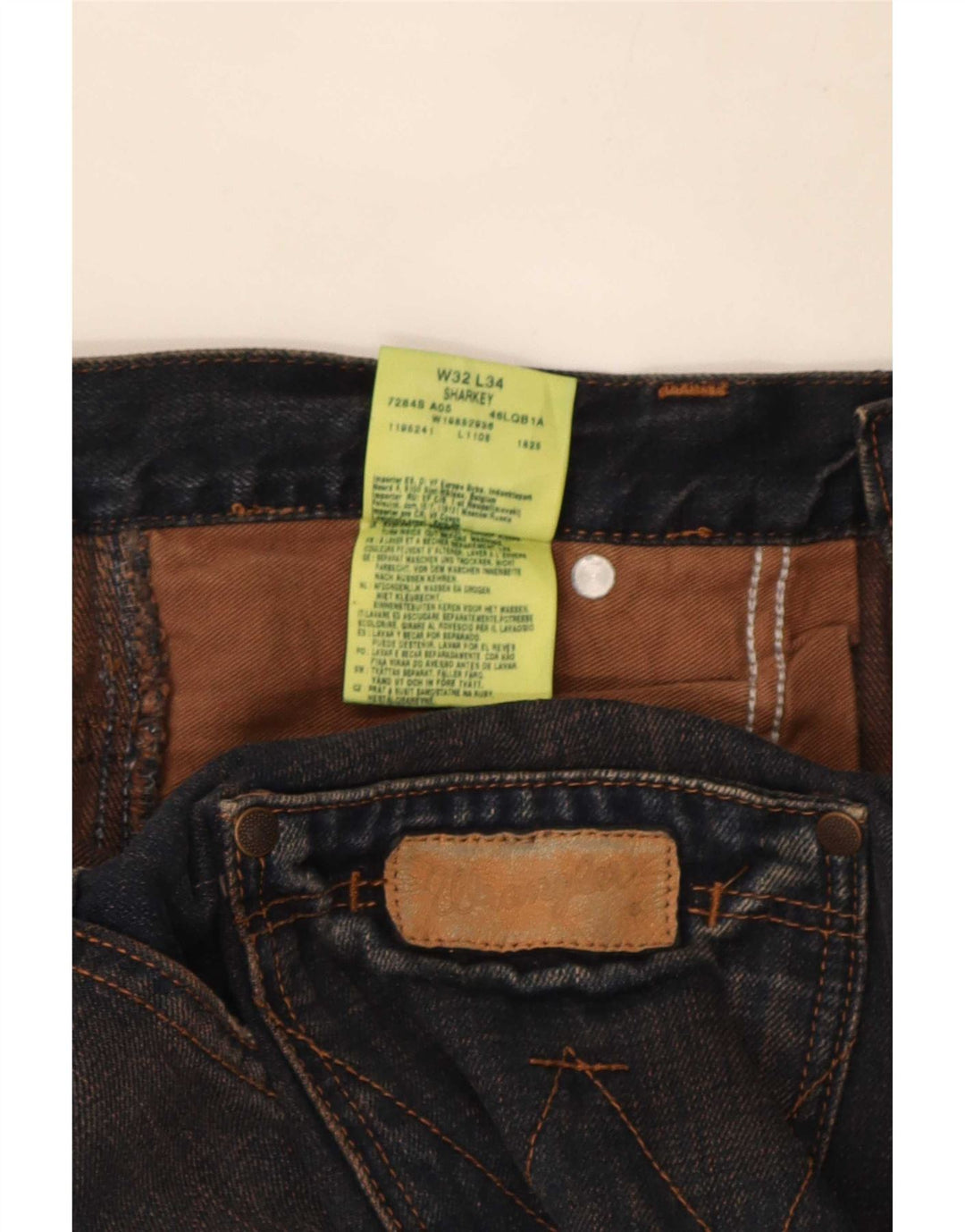 Wrangler Vaqueros Sharkey Bootcut para Hombre W32 L34 Algodón Azul Marino