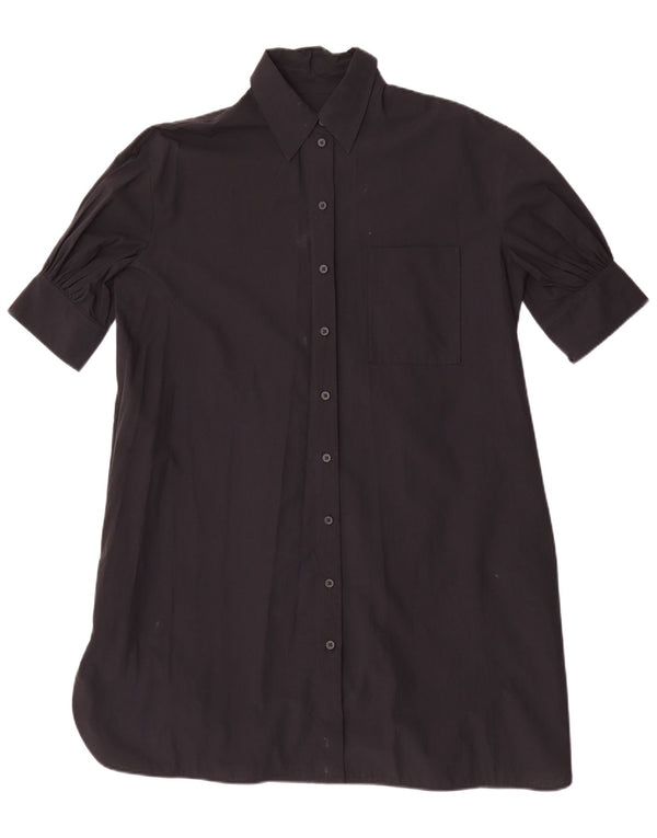 Cos Womens Oversized Shift Dress EU 32 2XS Black Cotton