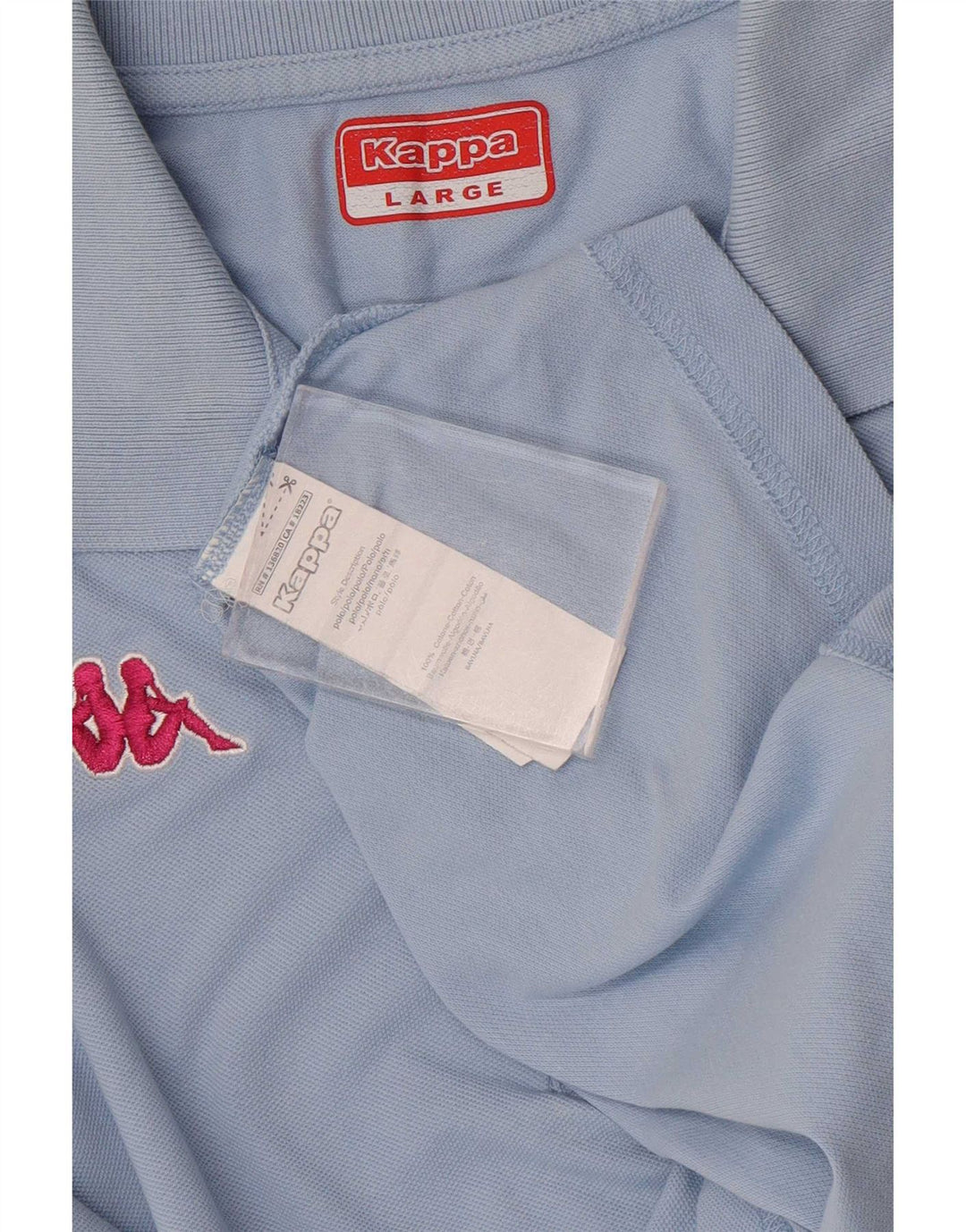 Polo Kappa Hombre Grande Azul Algodón