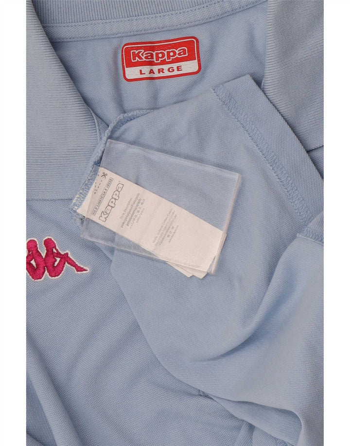Polo Kappa Hombre Grande Azul Algodón