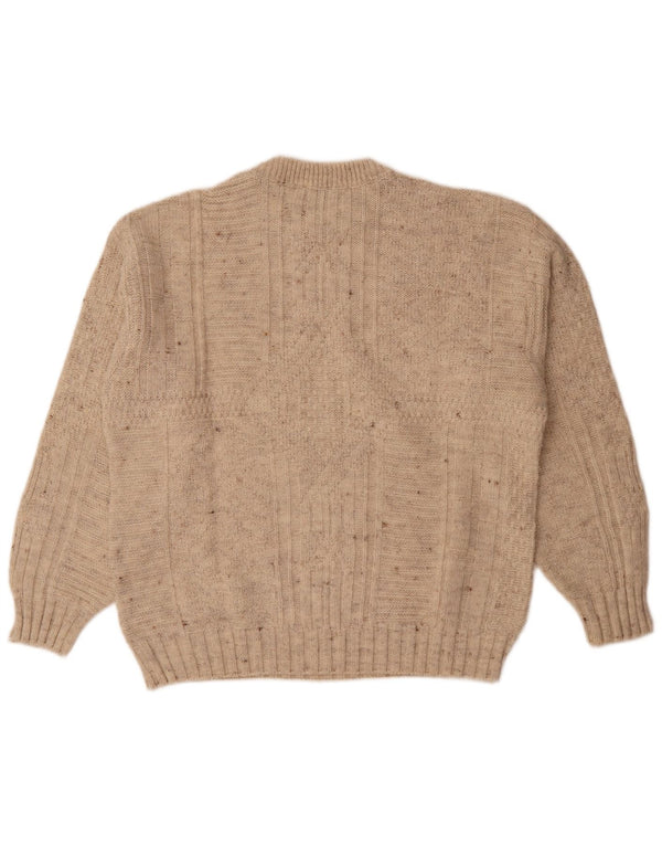 Luca D'altieri Jersey holgado con cuello redondo para hombre IT 50 Medium Beige