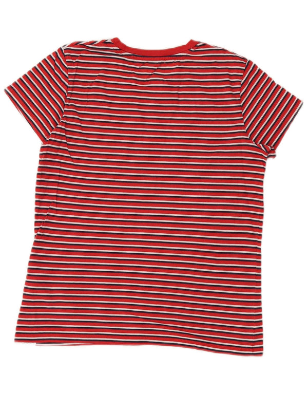 LEVI'S Hombre Camiseta Top Small Rojo Rayas Algodón