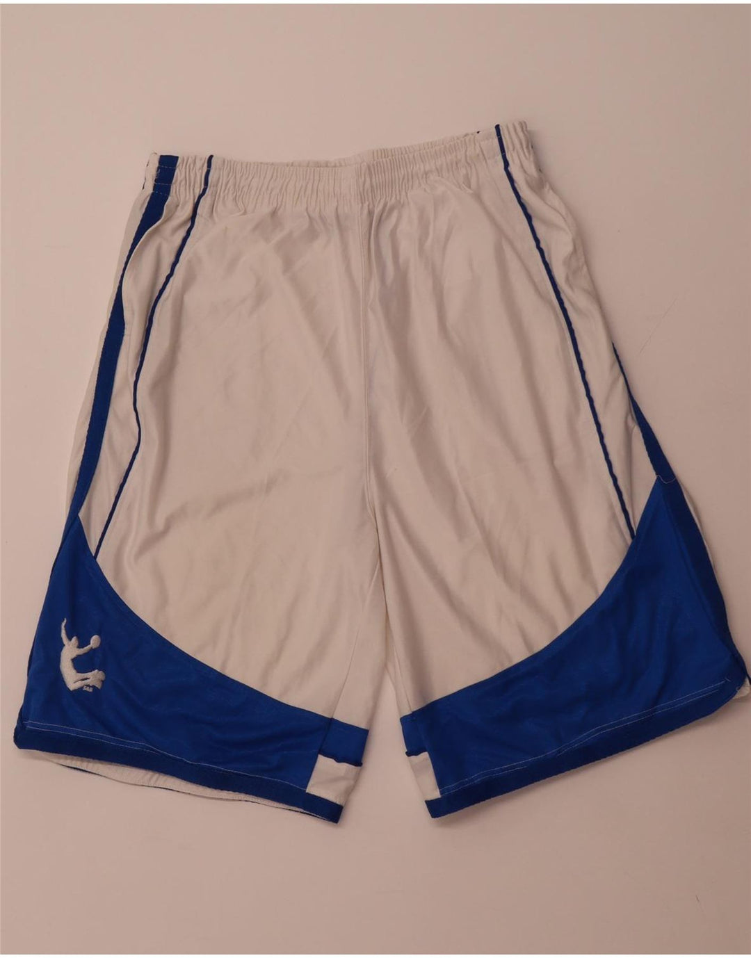 STEVE & BARYY'S Shorts deportivos para hombre Poliéster color block blanco grande