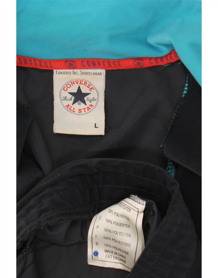 CONVERSE Chaqueta de chándal Chuck Taylor para hombre, talla grande, azul marino