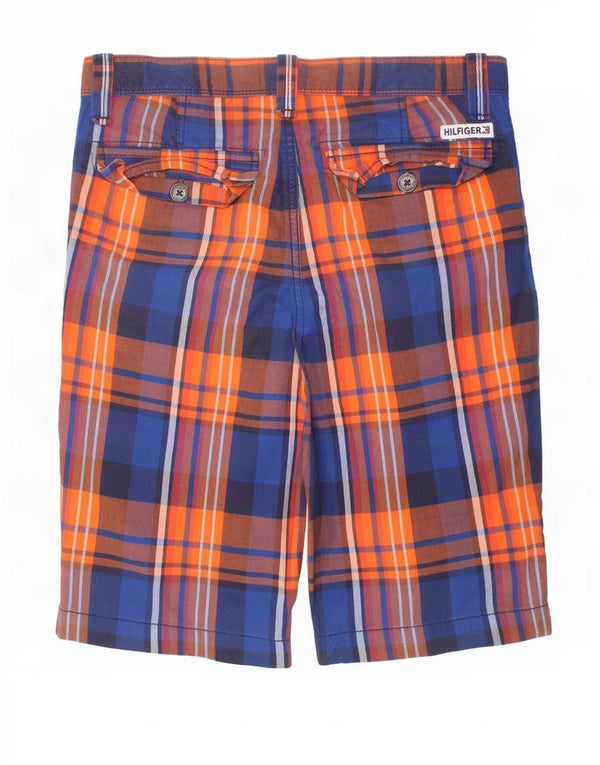 Tommy Hilfiger Pantalones cortos chinos para niños 15-16 años W30 Algodón a cuadros multicolor