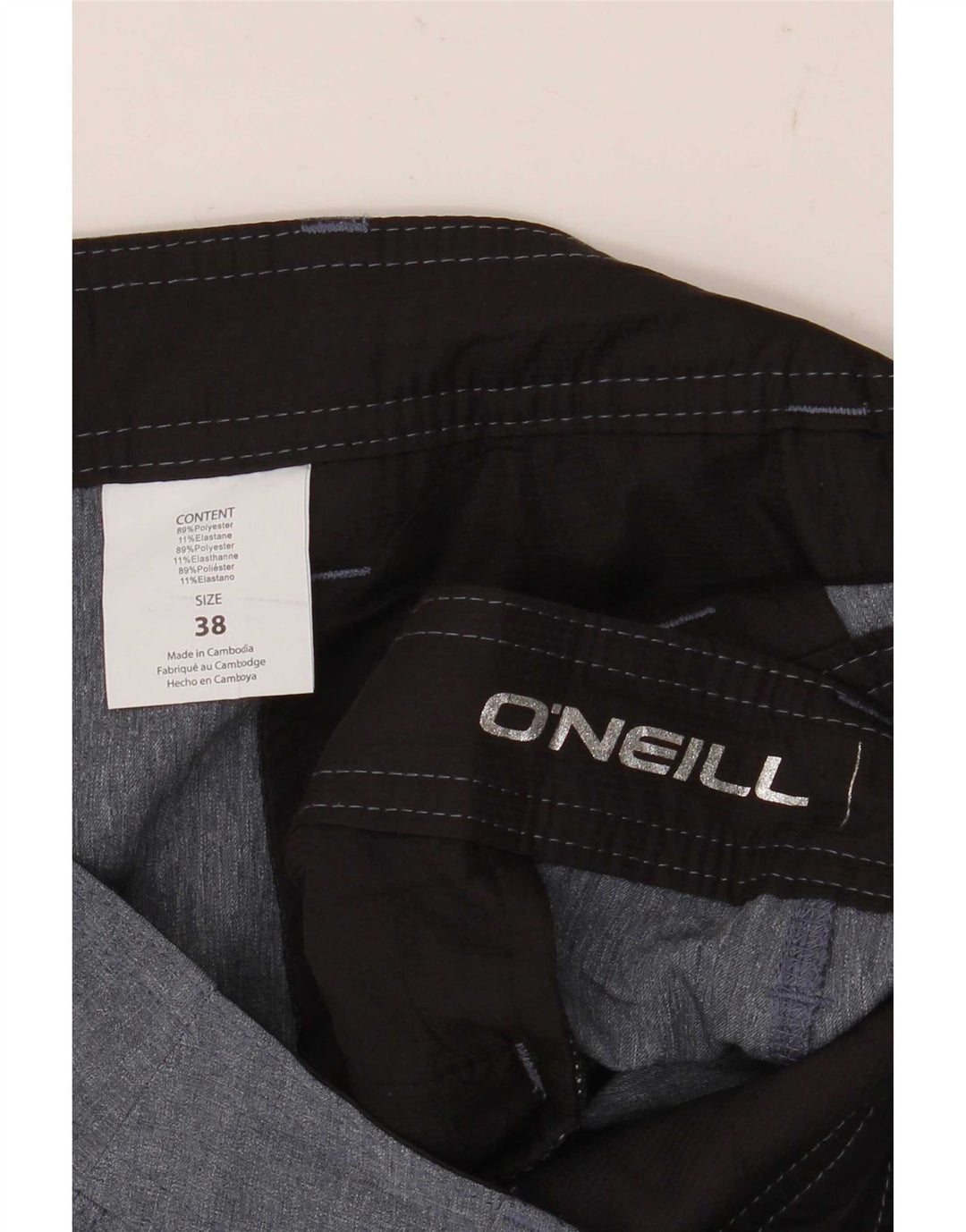 O'Neill Pantalones cortos chinos para hombre W38 XL Poliéster gris
