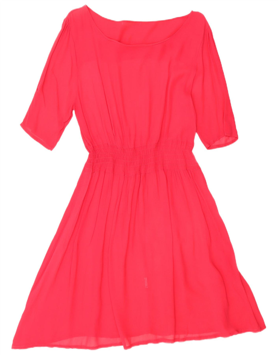 VINTAGE Mujer A-Line Vestido Reino Unido 14 Rosa Grande