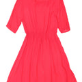 VINTAGE Mujer A-Line Vestido Reino Unido 14 Rosa Grande
