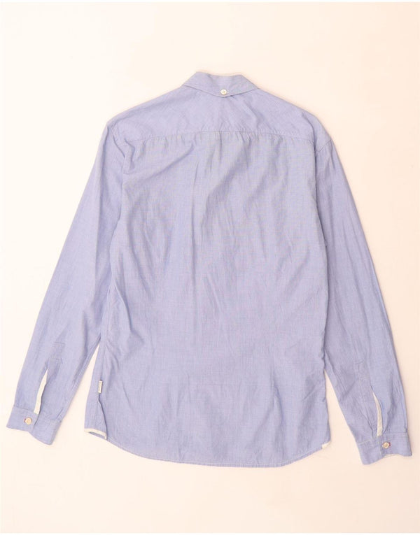 Paul Smith Camisa de corte entallado para hombre de algodón azul medio