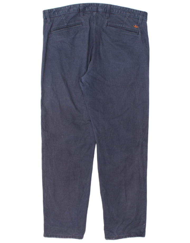 DOCKERS Pantalón chino recto para hombre W38 L30 Algodón azul marino
