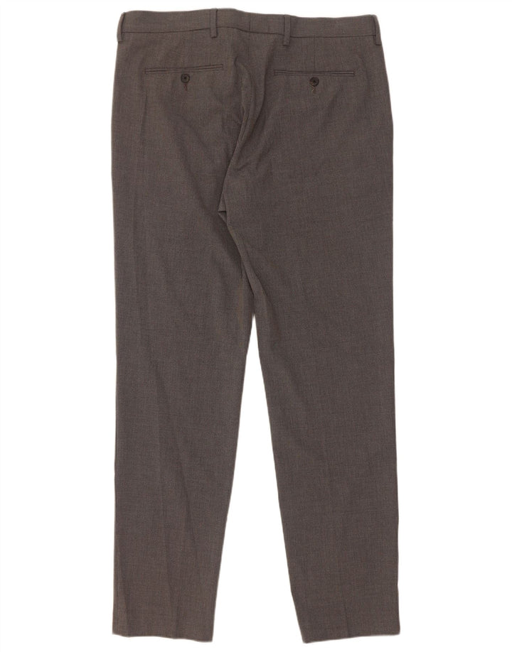 Marks & Spencer Pantalones de traje ajustados para hombre W36 L33 Gris