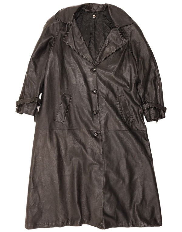 Sacip Abrigo de cuero para mujer IT 42 Medium Black