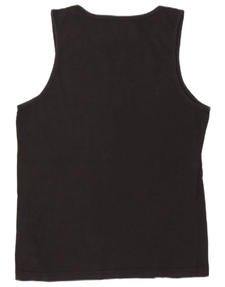Puma Hombre Gráfico Chaleco Top Pequeño Algodón Negro