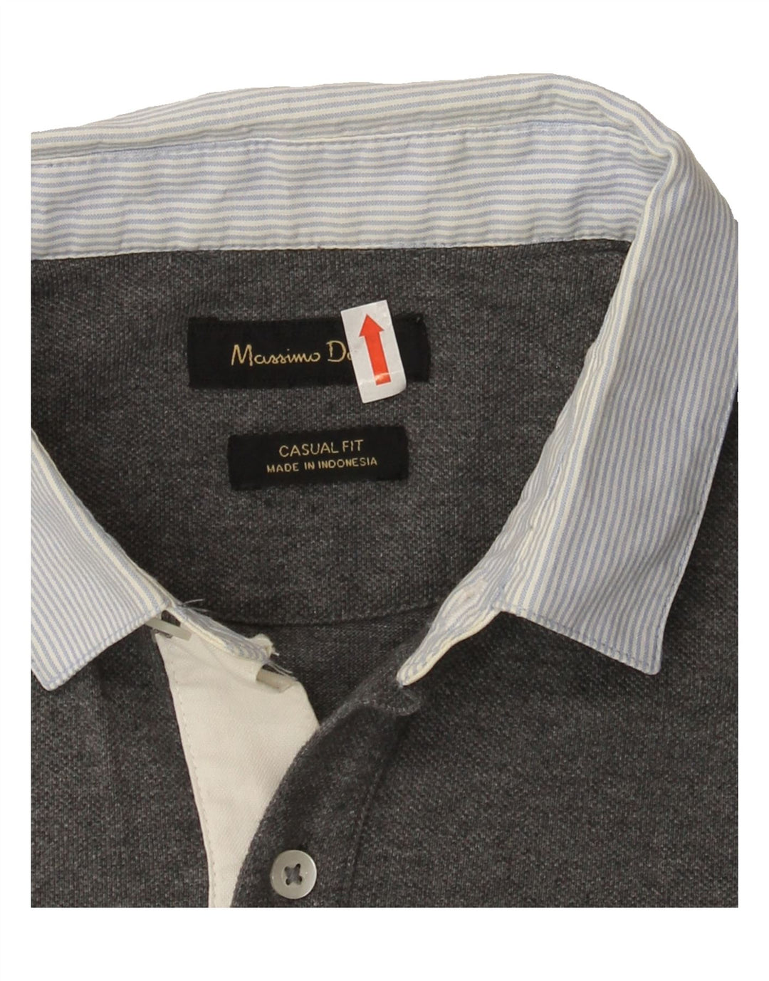MASSIMO DUTTI Mens Casual Fit Polo Shirt Medium Grey Vintage Massimo Dutti and Second-Hand Massimo Dutti from Messina Hembry 