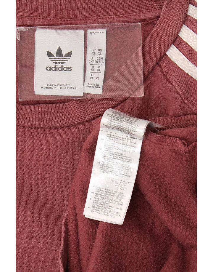 Adidas Hombre Sudadera Jumper XL Granate Algodón