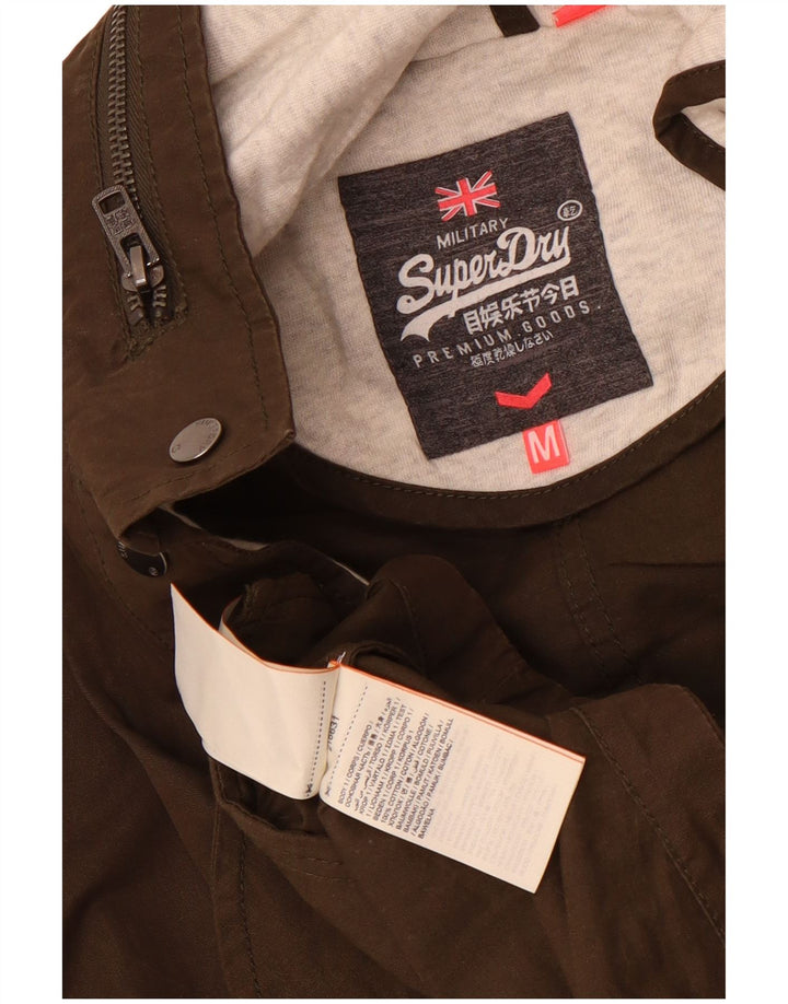 Superdry Chaqueta Bomber Con Capucha Para Mujer UK 44 Algodón Caqui Mediano