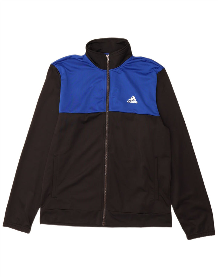 Adidas - Chaqueta de chándal para hombre, talla 42/44, poliéster color negro grande