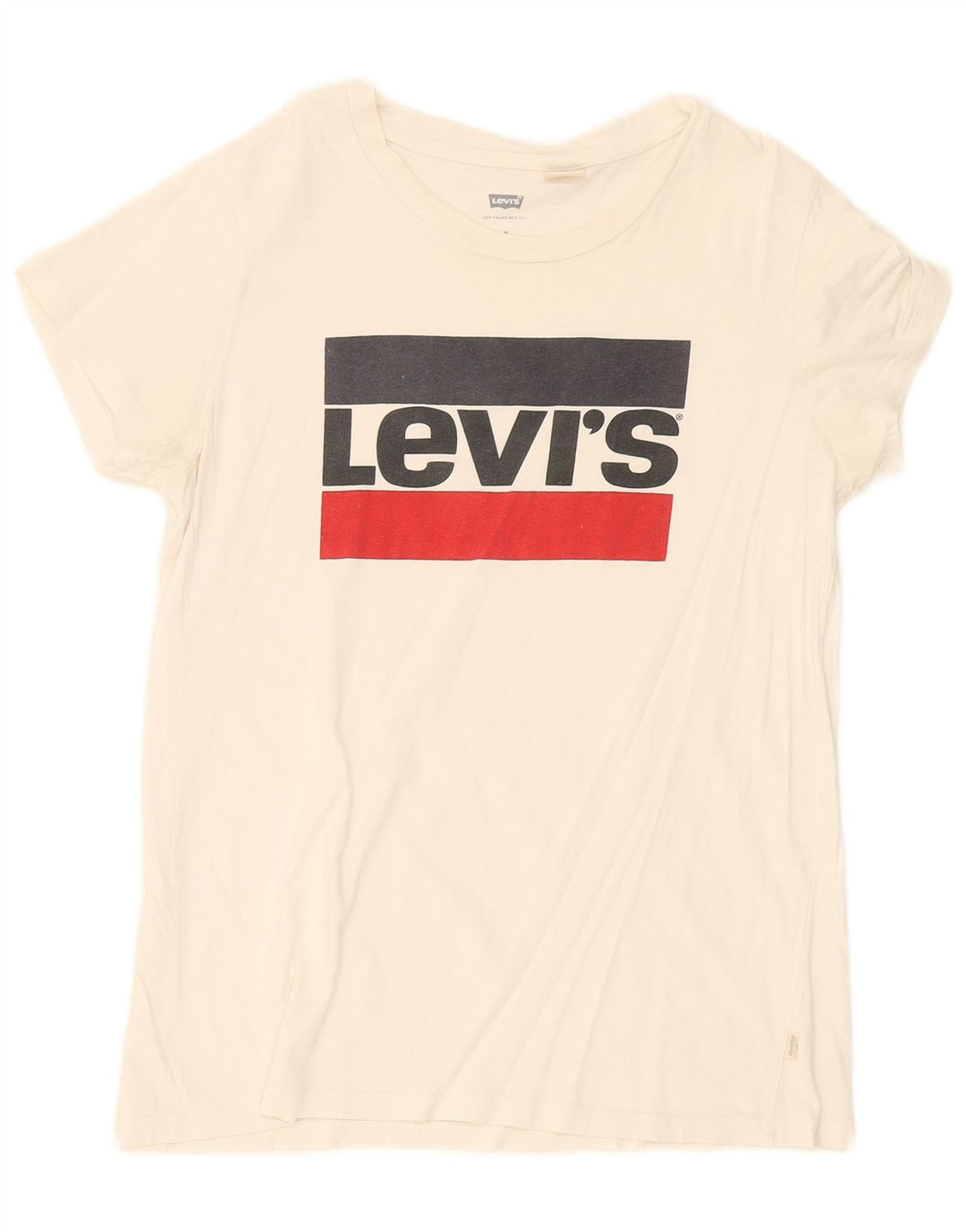 Levi's Camiseta gráfica para mujer Top UK 12 Medium White