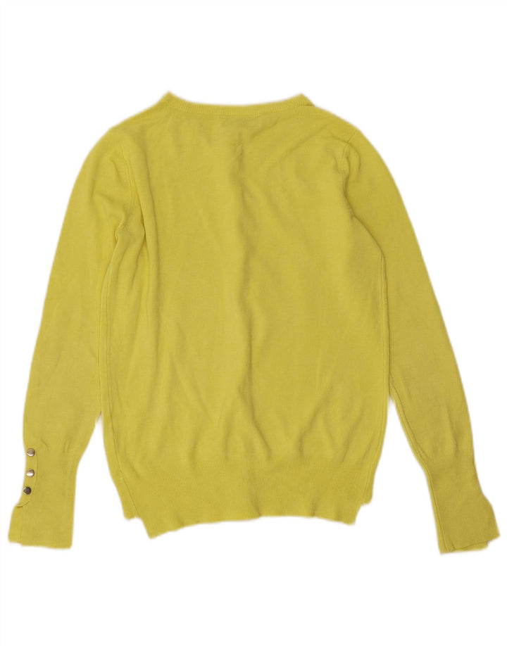 Zara Mujer Cárdigan Suéter UK 10 Small Amarillo