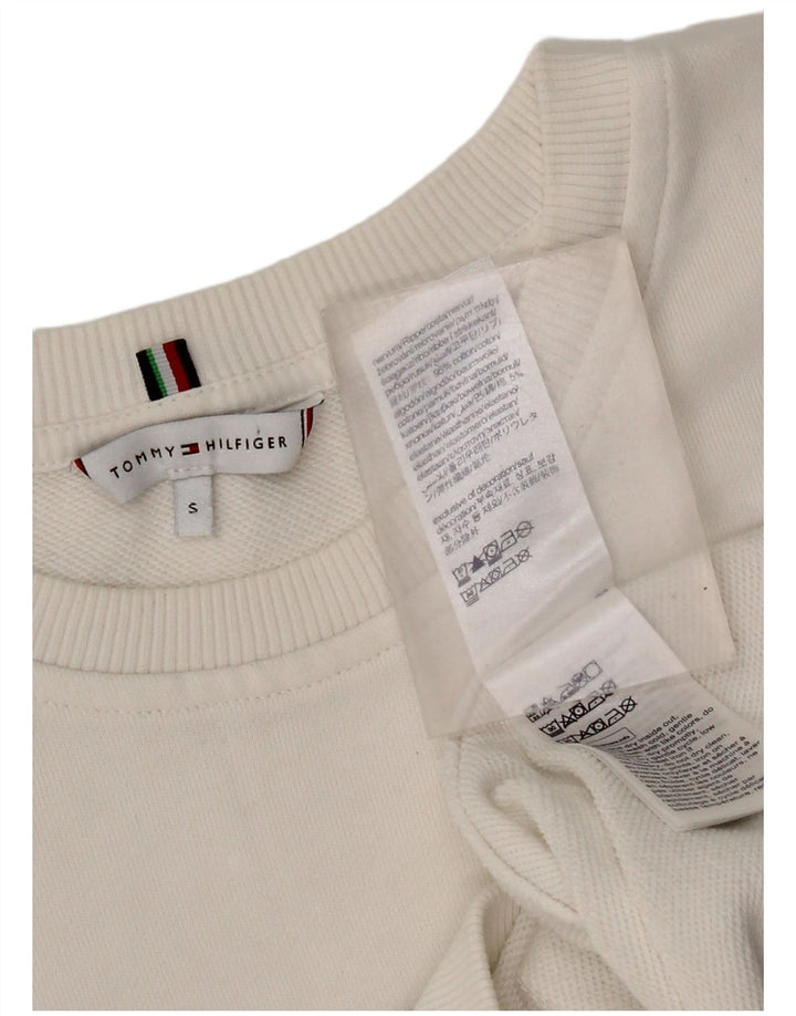 Tommy Hilfiger Sudadera de gran tamaño con gráfico para mujer UK 10 Small White