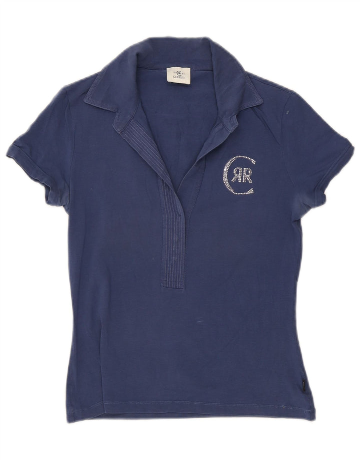 CERRUTI 1881 Polo para mujer UK 40 Medium Azul marino