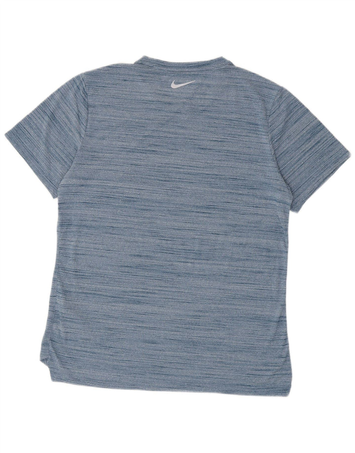 Camiseta Nike Dri Fit para hombre Top grande de poliéster moteado azul
