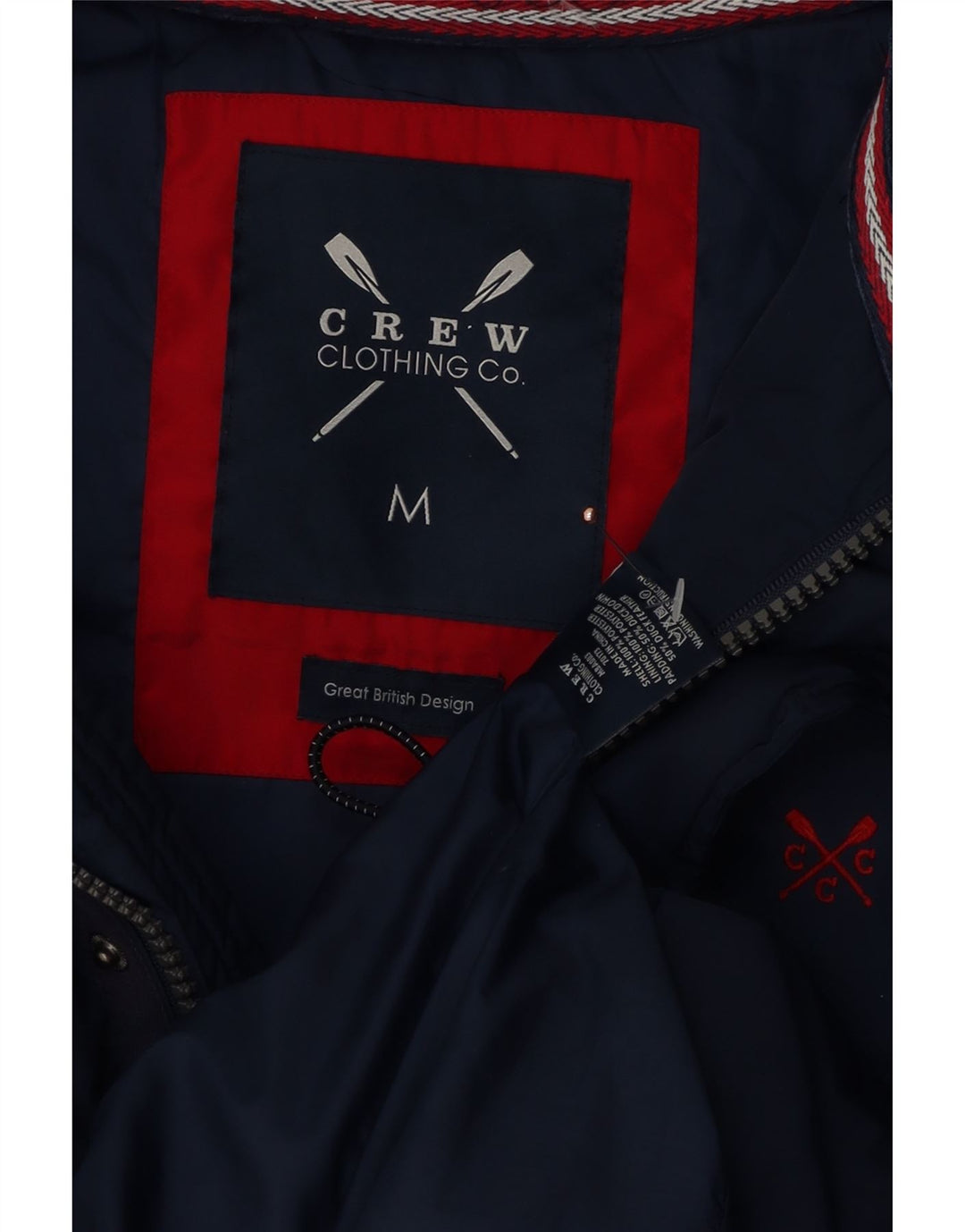 CREW CLOTHING Chaleco acolchado para hombre UK 38 Medio Azul marino Poliéster